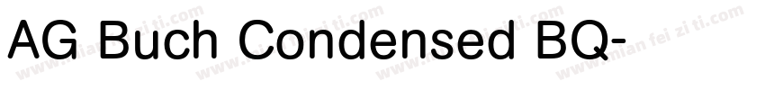 AG Buch Condensed BQ字体转换